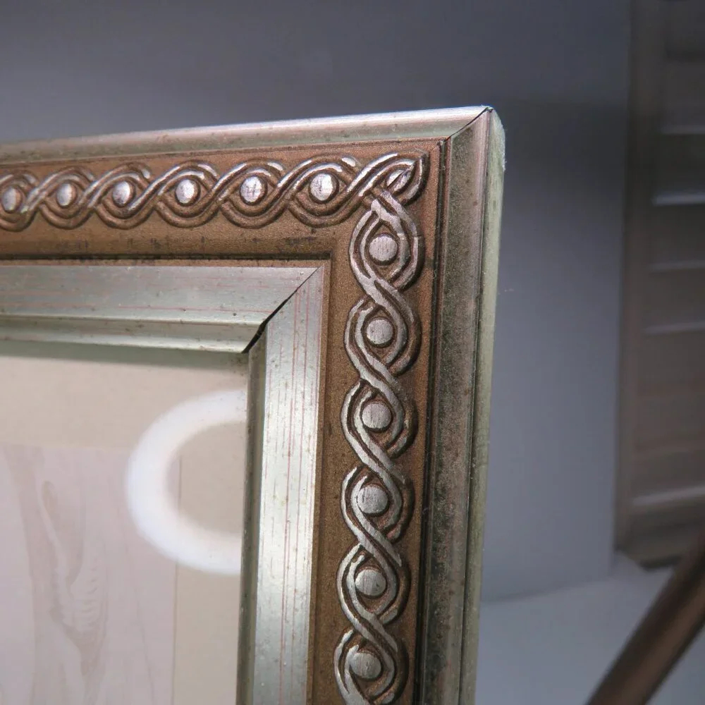 Warm Silver brushed brown picture frame traditional/industrial